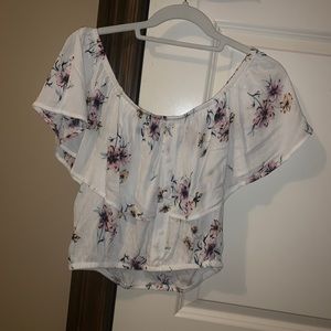 Off the shoulder flower top